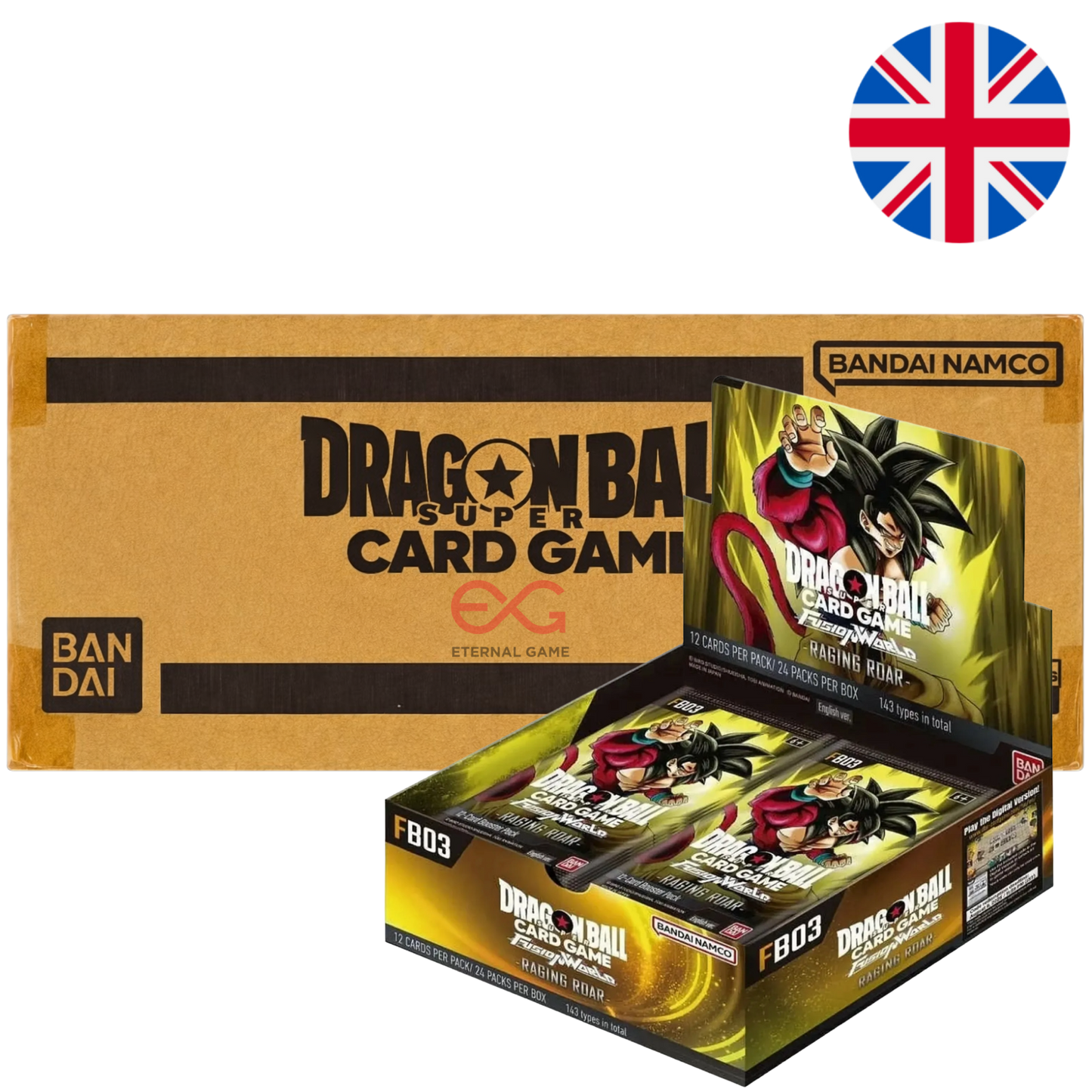 Dragon Ball Super Card Game FB03 - Fusion World - Raging Roar Display (Englisch)