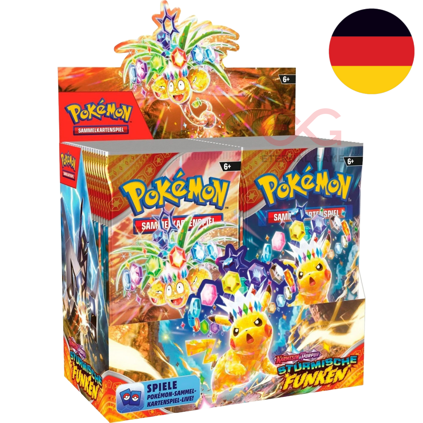 Pokemon Karmesin & Purpur Stürmische Funken Booster Display KP 08 deutsch OVP