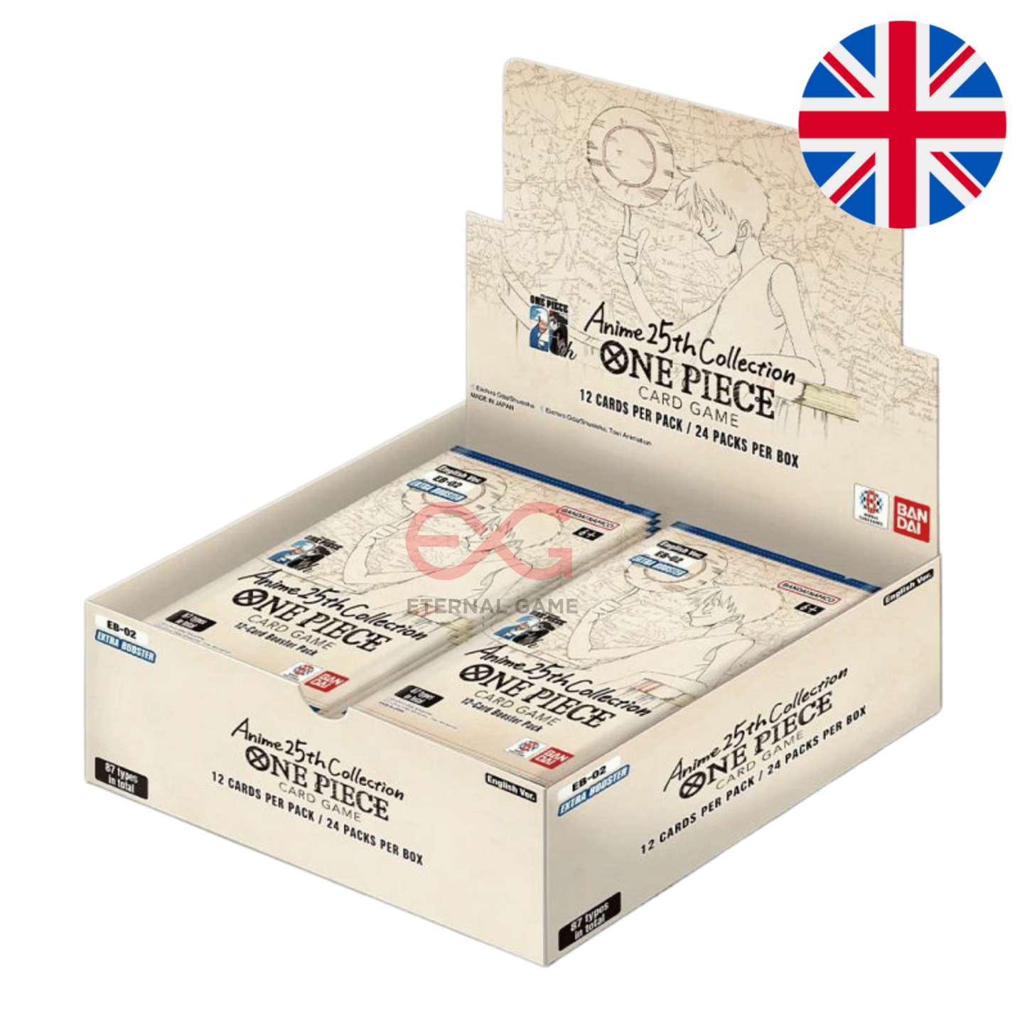 One Piece Card Game EB02 – Anime 25th Collection Display (Englisch)