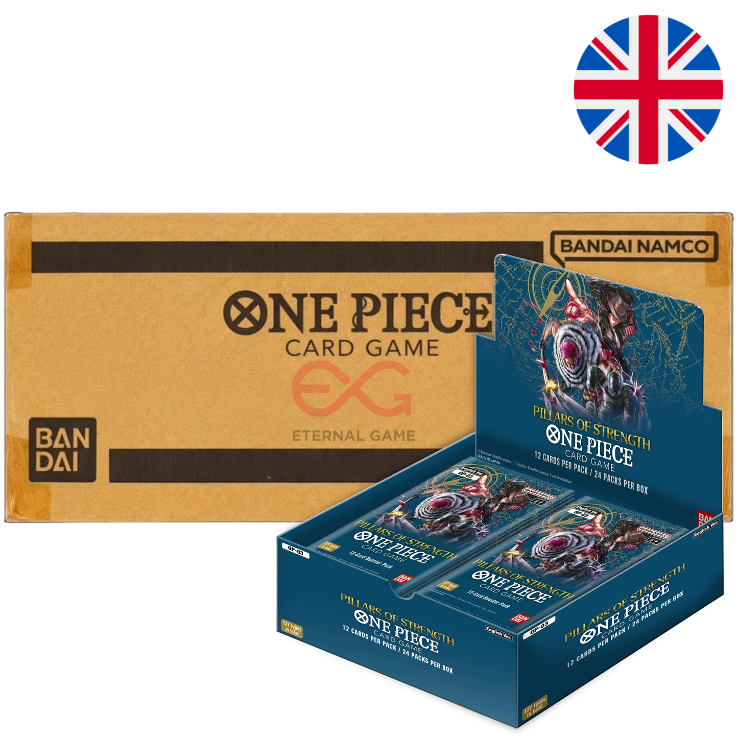 One Piece Card Game OP03 – Pillars of Strength Display (Englisch)