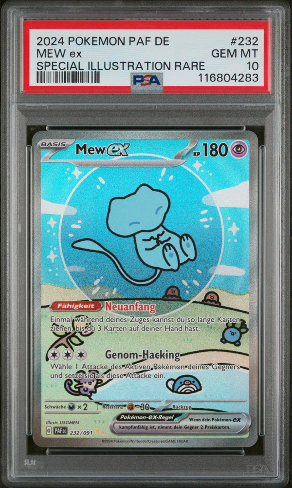 Pokémon TCG Mew ex 232/091 Paldeas Schicksale SIR Deutsch PSA 10 Bubble Mew