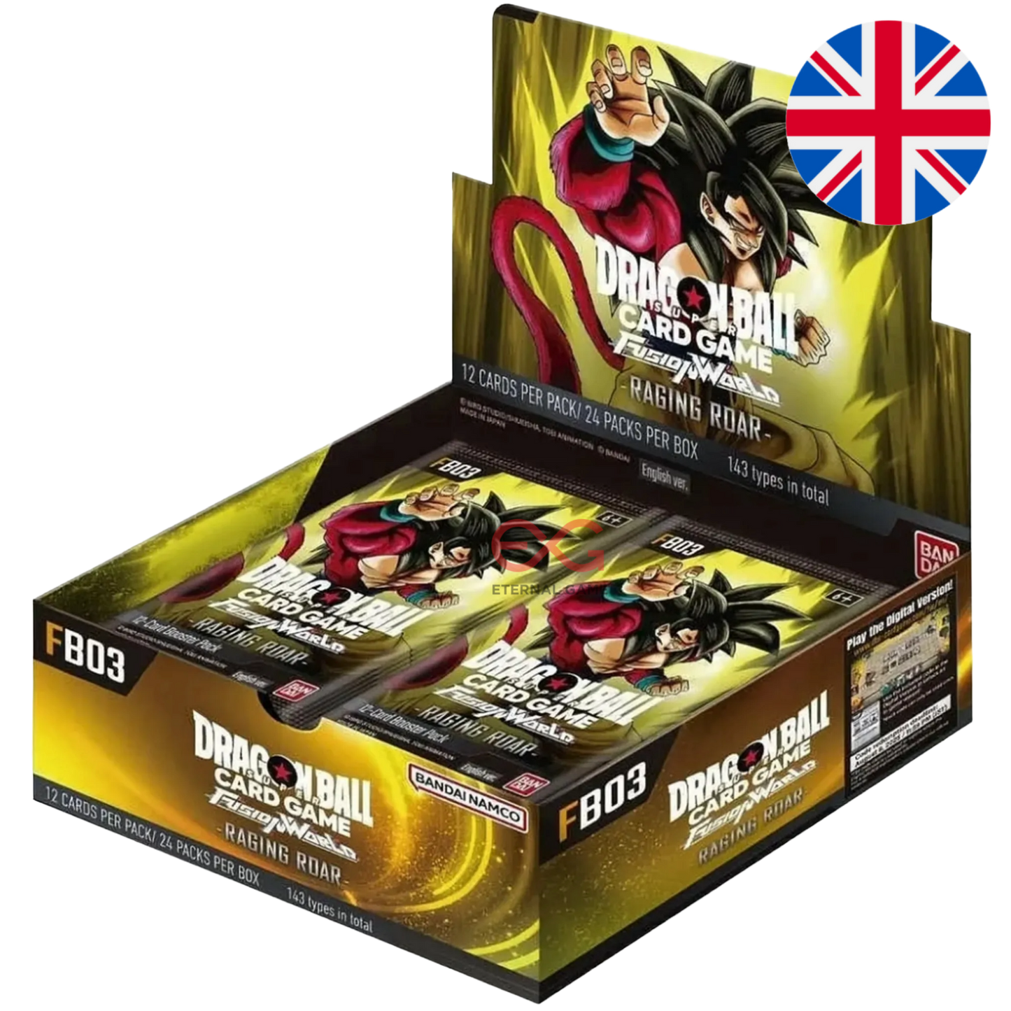 Dragon Ball Super Card Game FB03 - Fusion World - Raging Roar Display (Englisch)