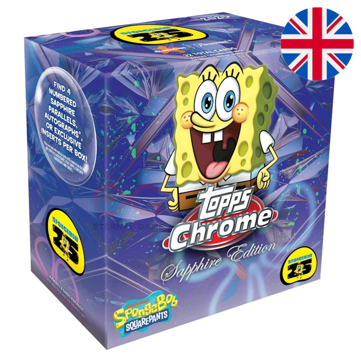 2025 Topps Chrome Sapphire SpongeBob 25th Anniversary Hobby Box