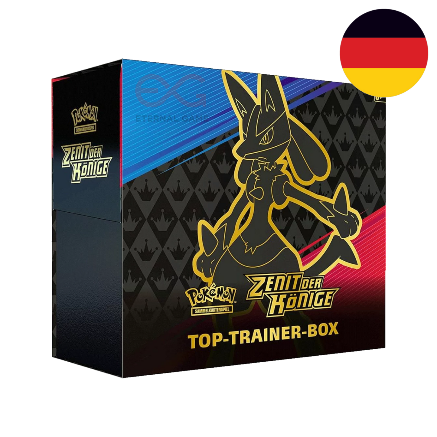 Pokémon-Sammelkartenspiel: Top-Trainer-Box Zenit der Könige (10 Boosterpacks & Premium-Zubehör)