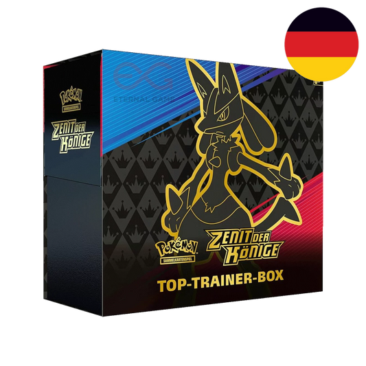 Pokémon-Sammelkartenspiel: Top-Trainer-Box Zenit der Könige (10 Boosterpacks & Premium-Zubehör)