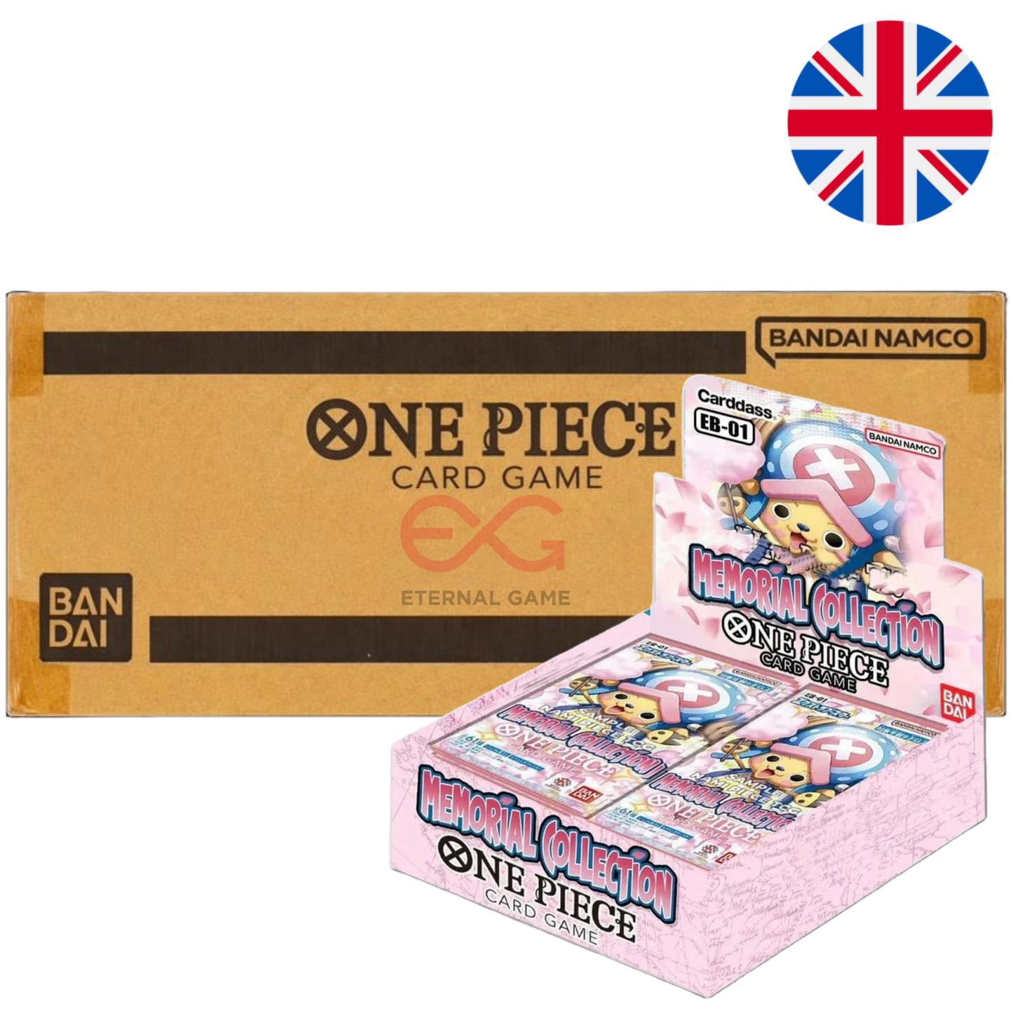 One Piece Card Game EB01 – Memorial Collection Display (Englisch)