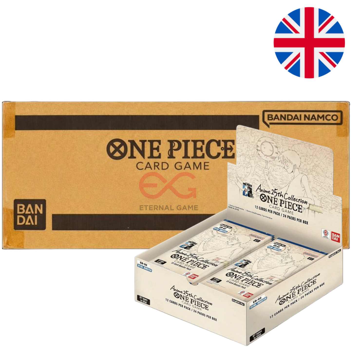 One Piece Card Game EB02 – Anime 25th Collection Display (Englisch)