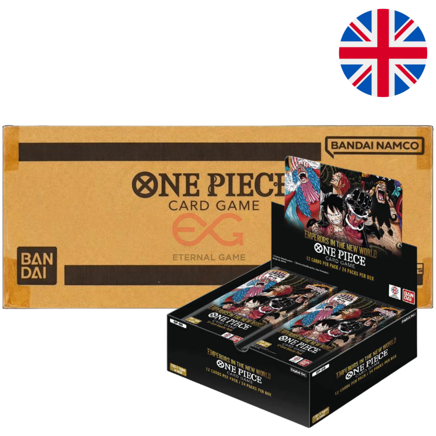 One Piece Card Game OP09 – Emperors in the New World Display (Englisch)