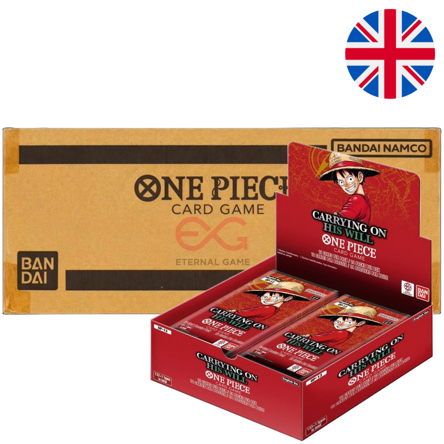 One Piece Card Game OP13 – Carrying on His Will Display (Englisch)