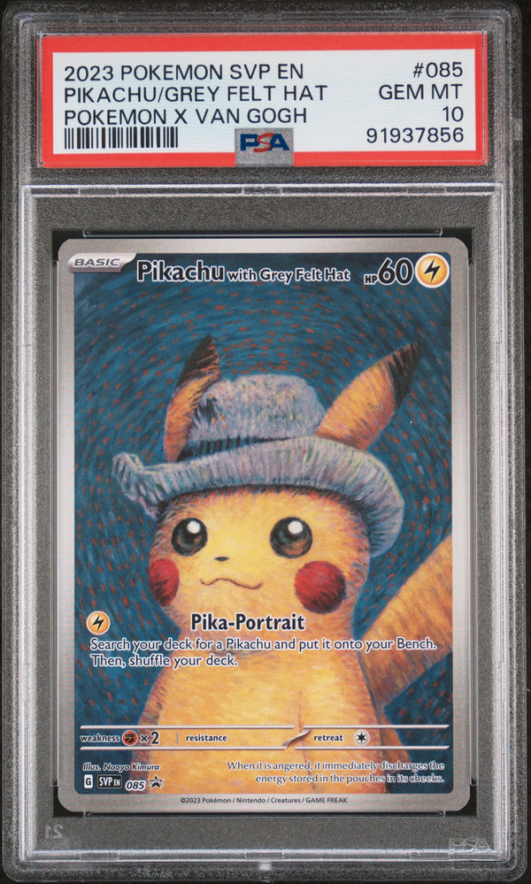 Pikachu with Grey Felt Hat SVP EN 085 Holo Promo PSA 10