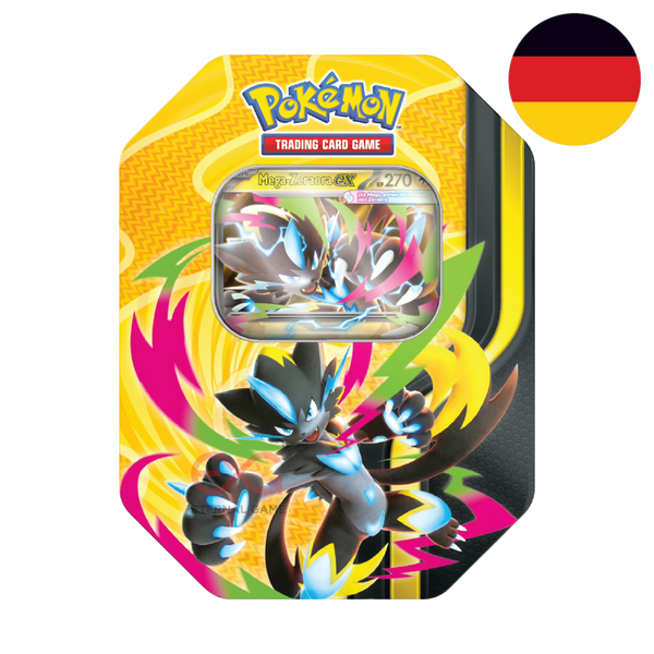 Pokemon Mega Forces Mega Zeraora ex Tin-Box Deutsch