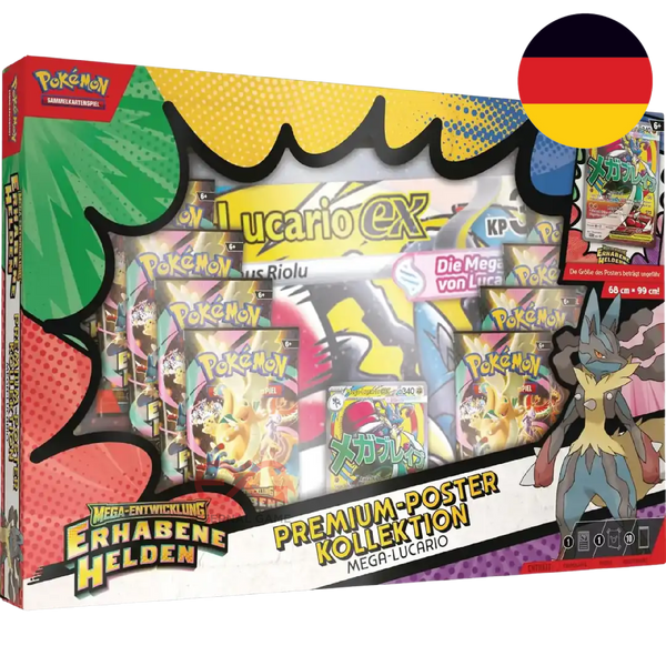 Pokémon Premium-Poster-Kollektion Mega-Entwicklung - Erhabene Helden: Mega-Lucario Deutsch